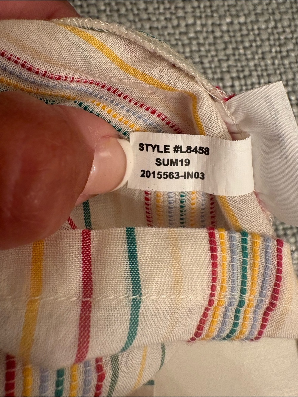 Madewell Rainbow Stripe Button Front Cotton Swing Cami Tank Top XS Summer Boho - Picture 10 of 10